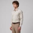 Self Design Fawn Shirt : Business