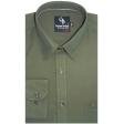 Plain Bottle Green Shirt : Business
