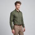 Plain Bottle Green Shirt : Business