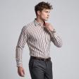 Stripes Brown Shirt : Business