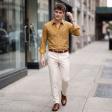 Stripes Khakhi Shirt : Business
