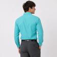 Plain Aqua Blue Shirt : Business