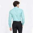 Plain Aqua Blue Shirt : Business