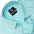 Plain Aqua Blue Shirt : Business