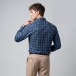 Checks Navy Blue Shirt : Business
