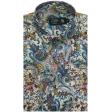 Print Blue Shirt : Party