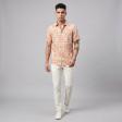Print Orange Shirt : Party