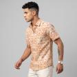 Print Orange Shirt : Party