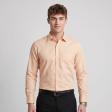 Self Design Peach Shirt : Slim