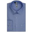 Self Design Blue Shirt : Slim