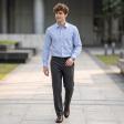 Self Design Blue Shirt : Slim