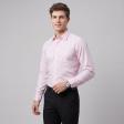 Self Design Pink Shirt : Slim
