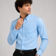 Plain Aqua Blue Shirt : Slim
