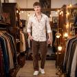 Print Cream Shirt : Party