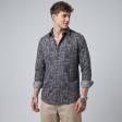 Print Blue Shirt : Party