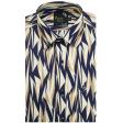 Print Blue Shirt : Party