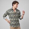 Print Green Shirt : Party