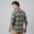 Print Green Shirt : Party