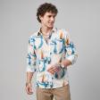 Print Cream Shirt : Party