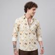 Print Cream Shirt : Party