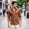 Print Rust Shirt : Party