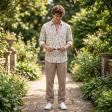 Print Cream Shirt : Party