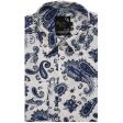 Print Blue Shirt : Party