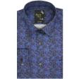Print Blue Shirt : Party