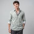 Print Light Green Shirt : Party
