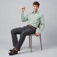 Stripes Light Green Shirt : Business