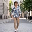 Print Blue Shirt : Ditto