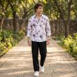 Print Purple Shirt : Party