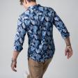 Print Blue Shirt : Party