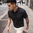 Print Black T-shirt : Regular