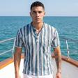 Print Blue T-shirt : Regular