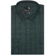 Checks Dark Green Shirt : Business