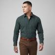 Checks Dark Green Shirt : Business