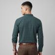 Checks Dark Green Shirt : Business