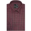 Checks Maroon Shirt : Business