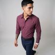 Checks Maroon Shirt : Business