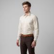 Self Design Fawn Shirt : Business