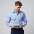 Self Design Blue Shirt : Business