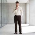 Self Design Fawn Shirt : Business