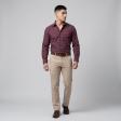 Checks Maroon Shirt : Business