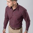 Checks Maroon Shirt : Business