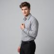 Checks Dark Gray Shirt : Business