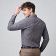 Checks Light Gray Shirt : Business