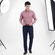 Stripes Peach Shirt : Business