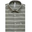 Stripes Light Green Shirt : Slim
