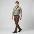Stripes Light Green Shirt : Slim